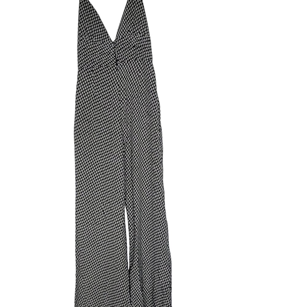 Stone Cold Fox Black and White Printed Wide-Leg Jumpsuit